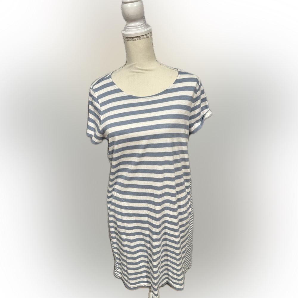 J Jill striped shift dress w pockets size medium petite